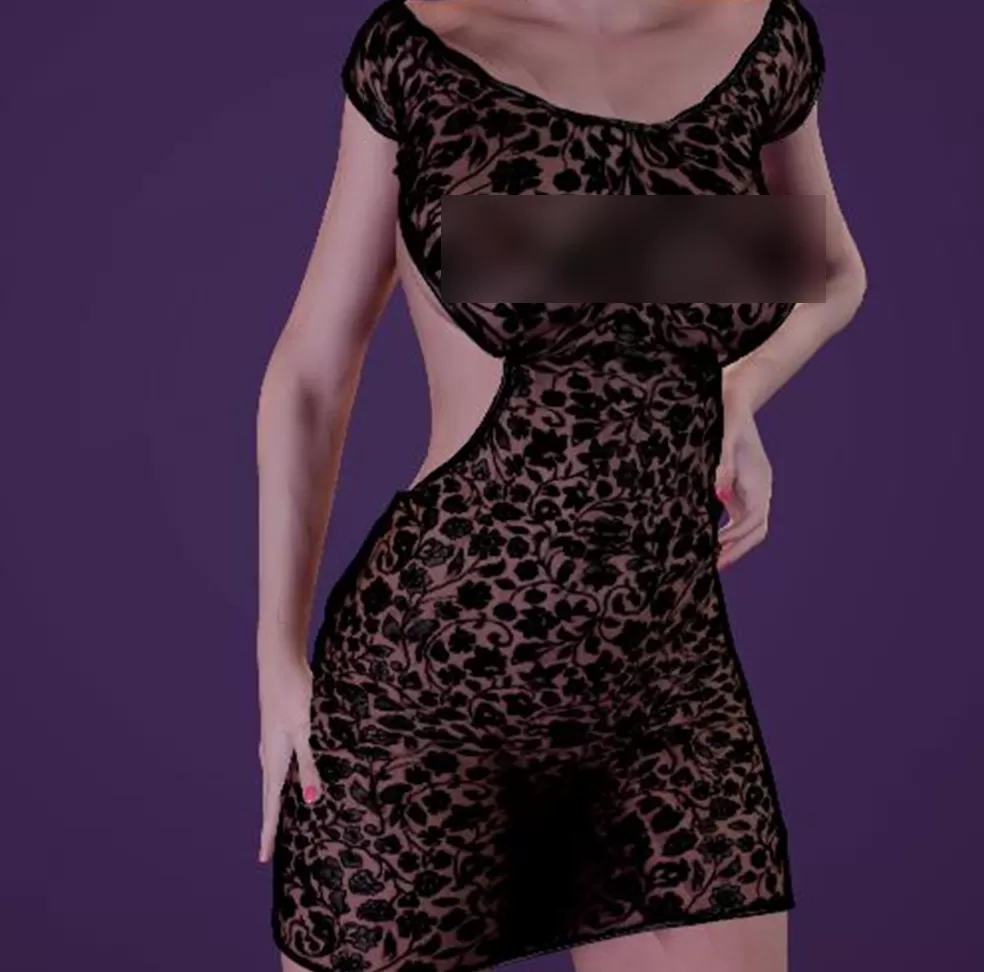 DateKnight.wetlook-backless-dress-林夕资源VAM